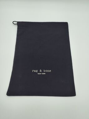 rag & bone Dust Bag 14x10.5 Black Drawstring Storage Shoe Travel Organizer Pouch